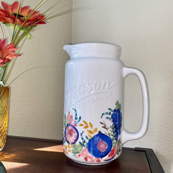 Mason Kitchen Mason Brand Floral Vase Jug Pitcher Poshmark